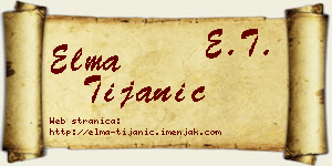 Elma Tijanić vizit kartica